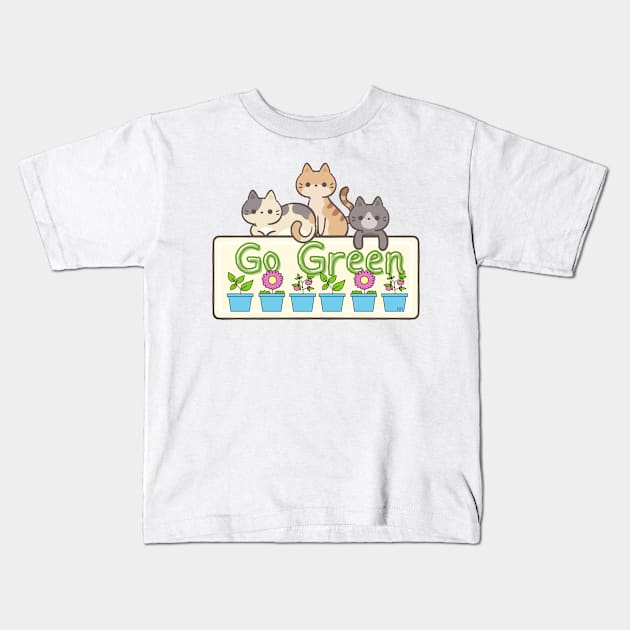 LEARN ABOUT RECYCLING CUTE KITTIES Kids T-Shirt by Rightshirt